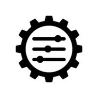 Setting icon in gear on white background. vector
