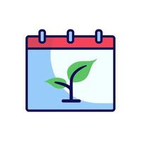Environment day calendar on white background. vector