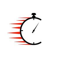 A clock designed to convey the concept of speed or fast delivery. vector
