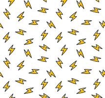 Seamless pattern with yellow bolt background. vector