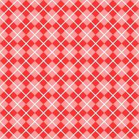 Simple red seamless argyle pattern with white lines. vector