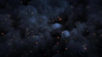 Swirling clouds and floating particles create a mesmerizing aura video