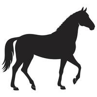 Horse silhouette elegant stallion image for design projects and artistic compositions vector