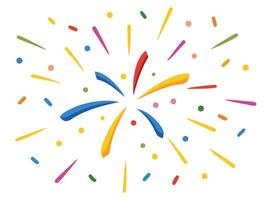 Festive colorful confetti burst illustration perfect for celebrations and party themes vector