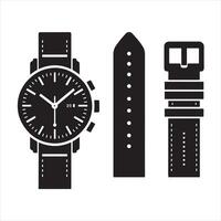 a watch and a watch band on a white background vector