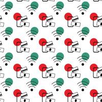 Wi-Fi sign and Smartphone Minimalistic Icons Seamless Pattern Shopping Delivery promotion Background. Isolated illustration Adds Cards Backdrops, banners leaflets, brochures, price tags, labels vector