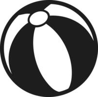 Simple Beach Ball Silhouette - Fun Summer Pool and Vacation Icon vector