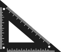 Triangle Ruler Silhouette - Back to School Geometry Tool vector