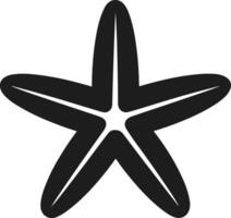 Starfish Silhouette - Minimalist Ocean Sea Star Icon for Beach, Marine, and Coastal Designs vector