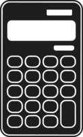 Black Silhouette Calculator Illustration for Back to School and Educational Use vector