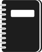 Silhouette of Spiral School Notebook - Illustration for Back to School Design vector