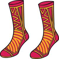 Performance Athletic Socks for Sports Enthusiasts Available on EPS File vector