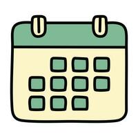 Flat illustration of calendar icon for web design vector
