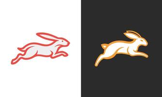 Fast Rabbit animal icon logo design template vector