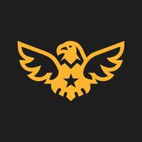 Eagle with star logo design template icon vector
