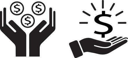 Unique donation icon vector