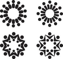 Geometric Circular Pattern Icons Set vector