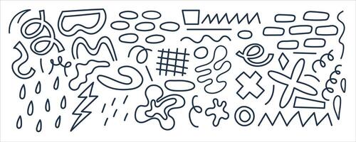 Set of abstract doodle elements vector