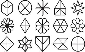 Geometric shapes and symbols for beginners vector