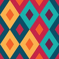 A vibrant mosaic pattern featuring interlocking geometric shapes creates an interesting and colorful arrangement vector