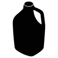 Black Plastic Jug Container with Handle and Opening Illustration Design vector