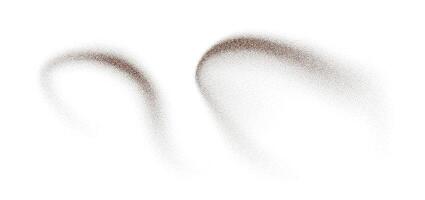 Coffee powder chocolate cocoa dust brown sandy background. Cacao bean particles swirl and splash in realistic motion. Ground cinnamon and sugar scatter in fresh spiral wave design. vector