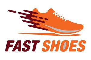 Fast shoes logo with dynamic motion design vector