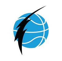 Thunder basketball team sports template. vector
