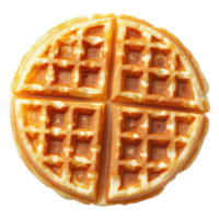 Delicious golden waffle served hot, perfect for breakfast or dessert any time of day, Transparent Background png