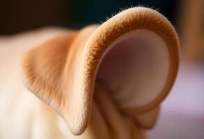 close up view of a dog's hair photo