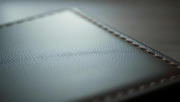 close up of a leather surface with stitching photo