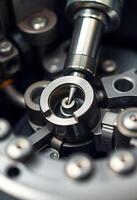 close up view of a machine tool photo