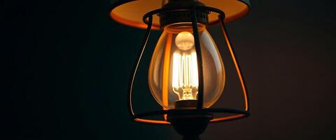 light bulb with a black background photo