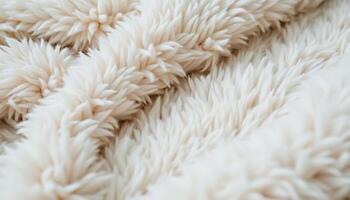 close up of a fuzzy white blanket photo
