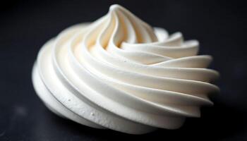 close up of a pastry on a black surface photo