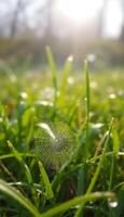 spider web in the middle of a grassy field photo