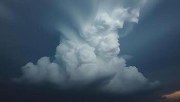 very large cloud in the sky with some clouds in the background photo