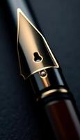 close up of a pen with a heart on it photo