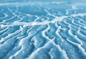 close up view of a snow covered ground photo