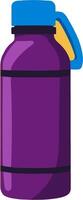 Fitness water bottle bold flat silhouette emphasizing hydration during workouts with clean simple forms and sharp edges for active lifestyle designs vector