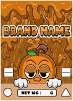 Mango Strain Cartoon with Slime Background. vector