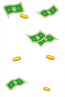 Explosion of money on isolated transparent background. png