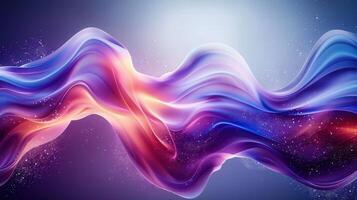Abstract artistic composition showcasing vibrant, flowing ribbons with a dynamic, fluid movement. photo