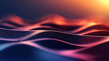 A vibrant and dynamic abstract art piece with glowing lines and a beautiful color palette. photo