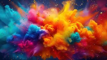 A captivating artwork showing a vivid explosion of colors, perfect for creative projects. photo