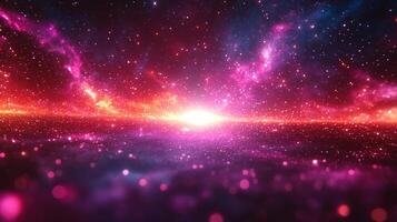 Mesmerizing cosmic view with a bright light surrounded by colorful stars and celestial formations. photo