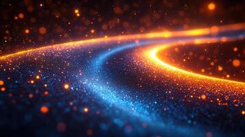 A mesmerizing abstract composition of swirling light and colorful energy in a dynamic display. photo