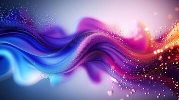 A vibrant and dynamic abstract composition showcasing flowing waves and vibrant colors. photo