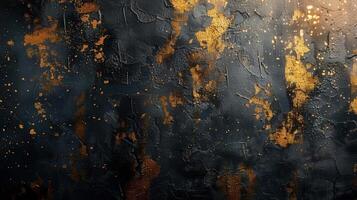 Captivating black and gold abstract texture, a perfect artistic backdrop. photo