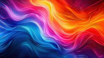 A captivating abstract artwork showcasing a dance of vivid colors and dynamic flowing forms. photo